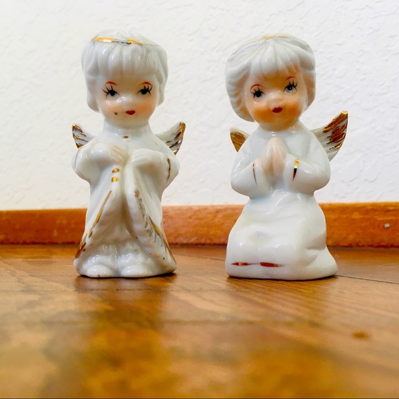 Other - Vintage Porcelain Angel Girl Figurine Pair